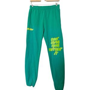 The Mayfair Group Green Compassion Sweatpants Don’t Leave Home Without it XS